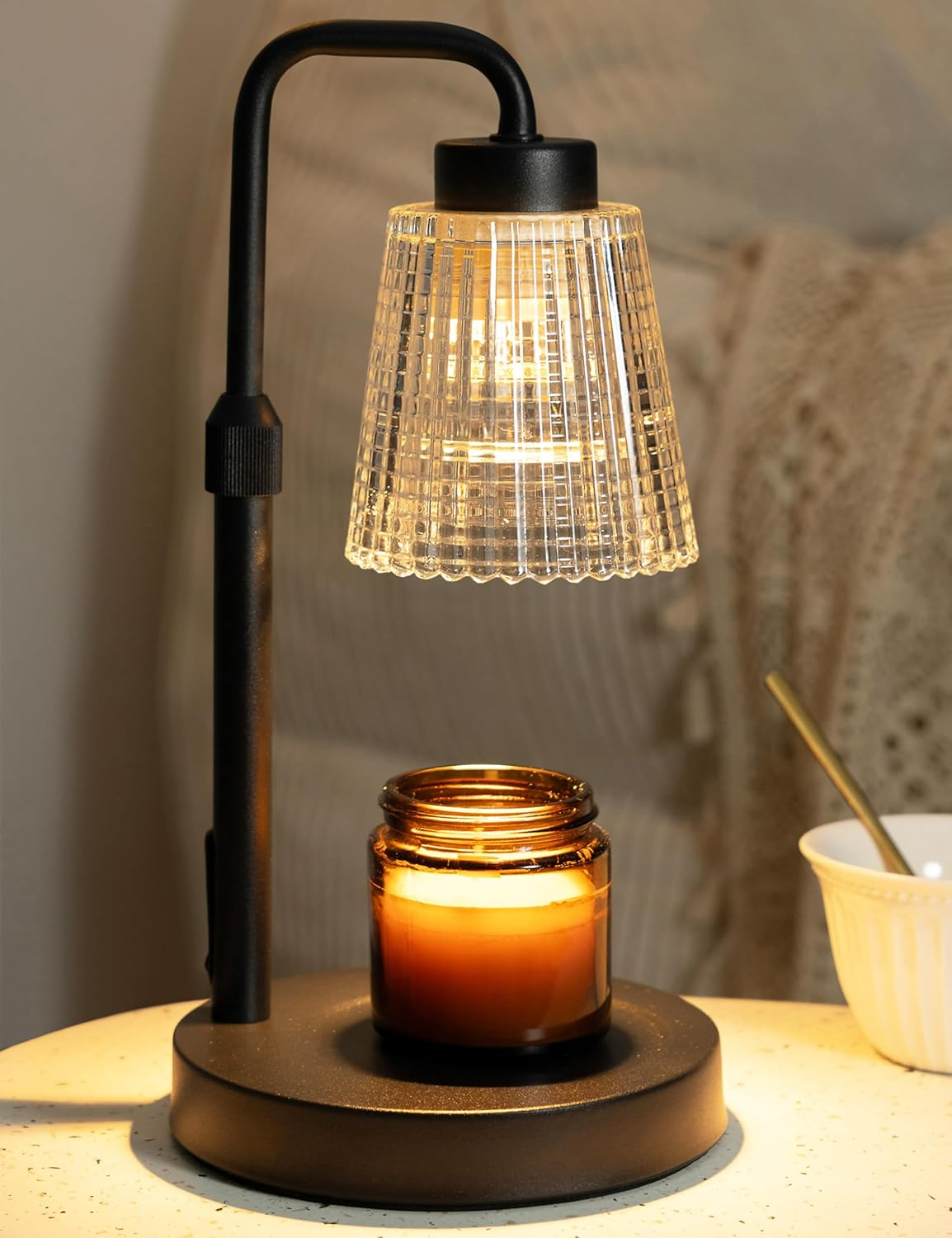 Candle Warmer Lamp with Timer Dimmable Adjustable Height for Jar Candles  -image