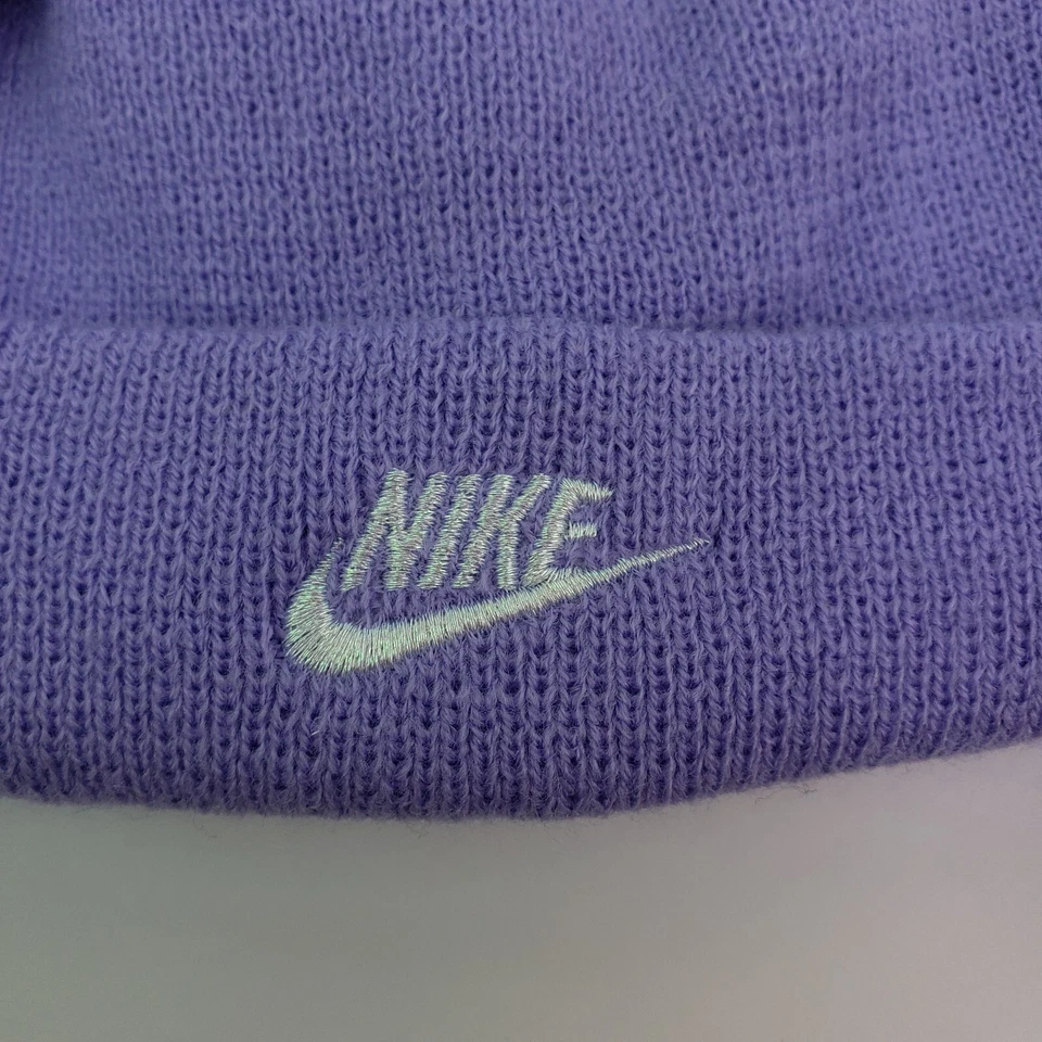 Conjunto de 2 luvas gorro Nike bebê menina tamanho 12/24 meses pulso roxo - Imagem 2 de 4