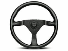 Momo Steering Wheel Montecarlo Black Leather 350mm Momo Hub For Porsche Momo Steering Wheel Montecarlo Black Leather 350mm Momo Hub For Porsche