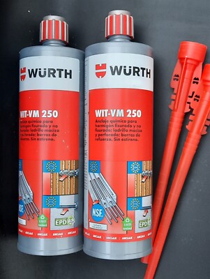 WURTH CHEMIE INJEKTION MÖRTEL HARZ WIT-VM 250 ALLROUNDER 420ml x2