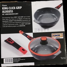 Bratpfanne Ø 32 cm Schwarz mit abnehmbarem Griff,  Aluguss Antihaft-Beschichtung