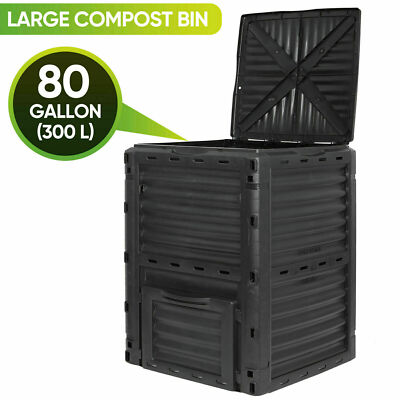 80 Gallon Large Garden Composter Bin Fast Creation of Fertile Soil Compost Bin 