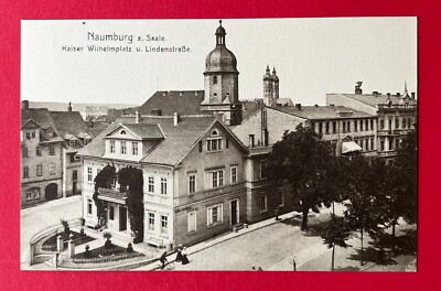 Postcard Naumburg Saale around 1910 Kaiser Wilhelm Platz and Lindenstrasse (144911