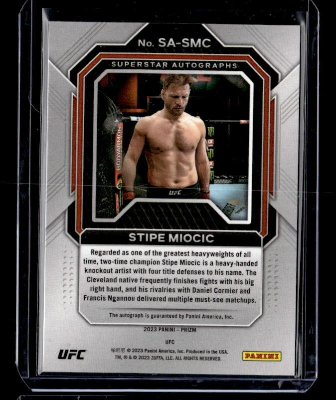 2023 Prizm #SA-SMC Stipe Miocic Superstar Autograph Near Mint - Image 2 of 2