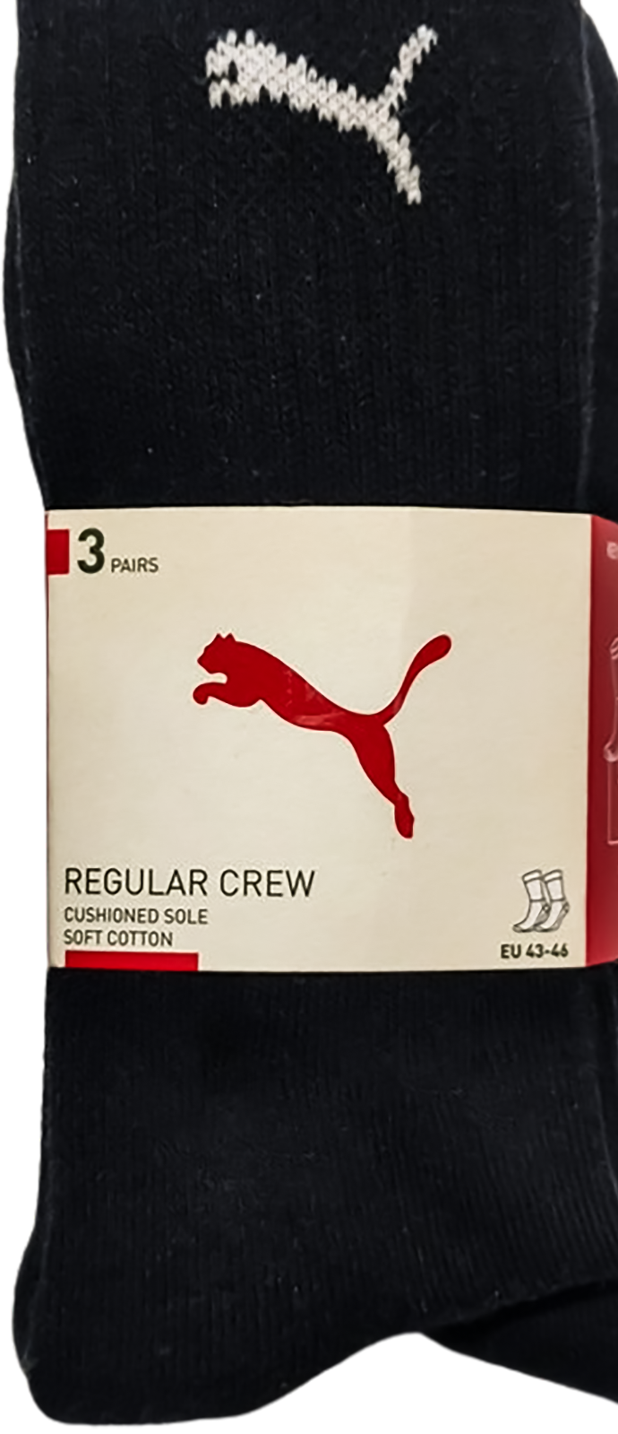 SAOLA Calze Uomo Crew Confezione 3 Suola Imbottita Morbido Cotone EU 43 46 per Comfort e Supporto