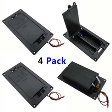 4pcs Twin/2X/Two AA Panel Mount Battery Holder Case Box 3V w/Power Switch & Wire