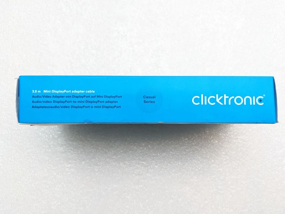 🔹 Clicktronic 70739 DisplayPort/Mini DP Kabel 3m, dunkelblau – NEU & OVP - Bild 2 von 4