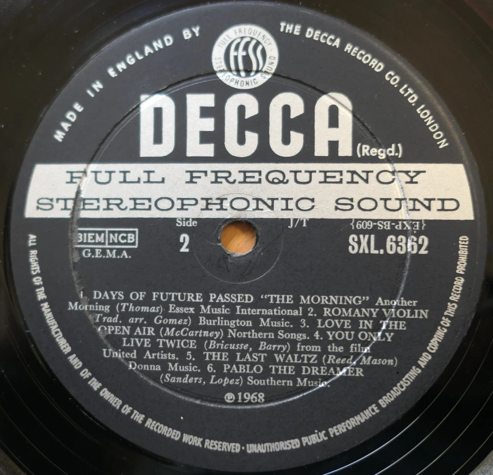 SXL 6362 ED2 Decca Stereo Sampler Album 1968 Decca 1st WBG Stereo NM - Image 2 of 4