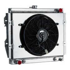 3row Aluminum Radiator Shroud Fan For 1984-1995 90 Toyota Pickup 4 Runner 2.4l