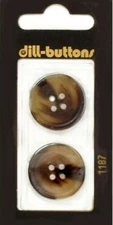 Dill Buttons ~ (1187) - 7/8" - 2 ct