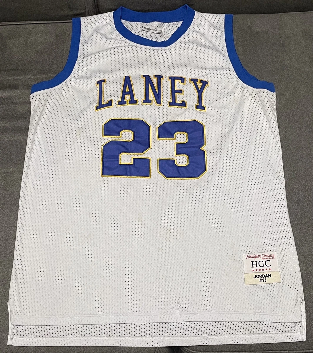 Michael Jordan Retro Laney High School 23 White Basketball Jersey Men Size 3XL