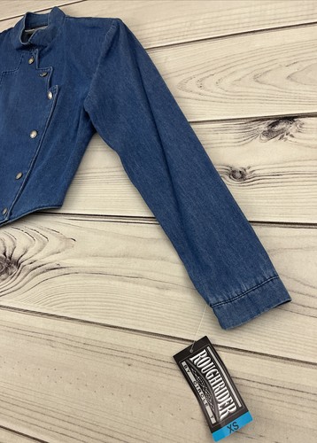 Vintage Neu mit Etikett Roughrider by Circle T Damen Denim Bolero Jacke Western Cowgirl - XS - Bild 8 von 14