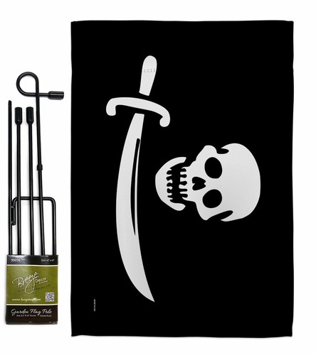 Bandiera da giardino primi Bartolomeo Roberts regalo pirata costiera cortile casa striscione - Foto 7 di 19