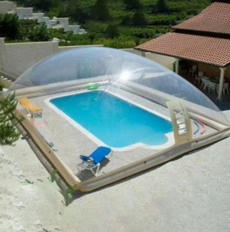 Soplador y bomba inflable con cubierta de cúpula solar personalizada para bañera de hidromasaje piscina