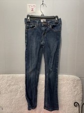 Children  s Place Blue Denim Skinny Straight Stretch Jeans girls  size 6X/7