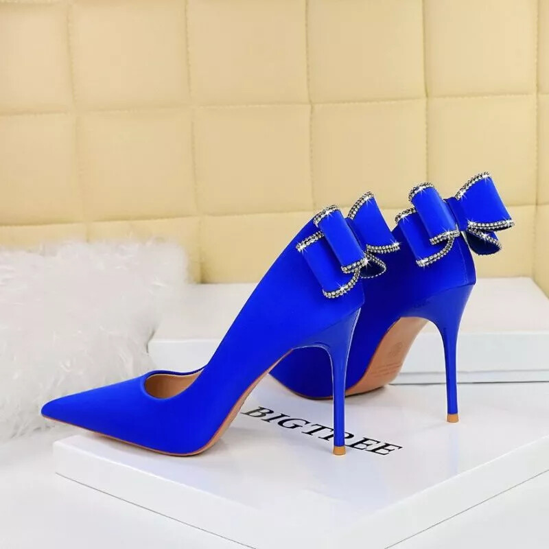 Zapatos de Salón Zapatos Mujer 10 CM Azul Joya Elegantes Piel Sintético 83020
