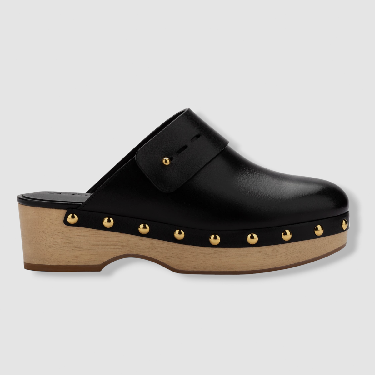 $475 Mercedes Castillo Women's Black Evonne Leather Clog Shoes EU 40/US 10