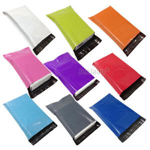 Strong Coloured Plastic Mailing Post Poly Postage Bags Self Seal All Sizes