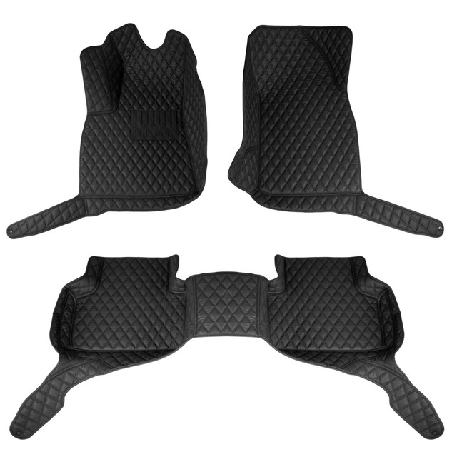 3D Car Floor Mats Audi Q7 20152019 Customfit HeavyDuty Faux Leather eBay