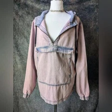 Reclaimed Vintage Oversized Washed Denim Hoodie