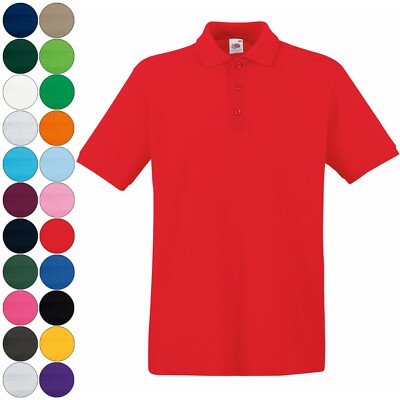 Fruit of the Loom Poloshirt Premium Polo 100% Baumwolle Shirt S M L XL XXL 3XL