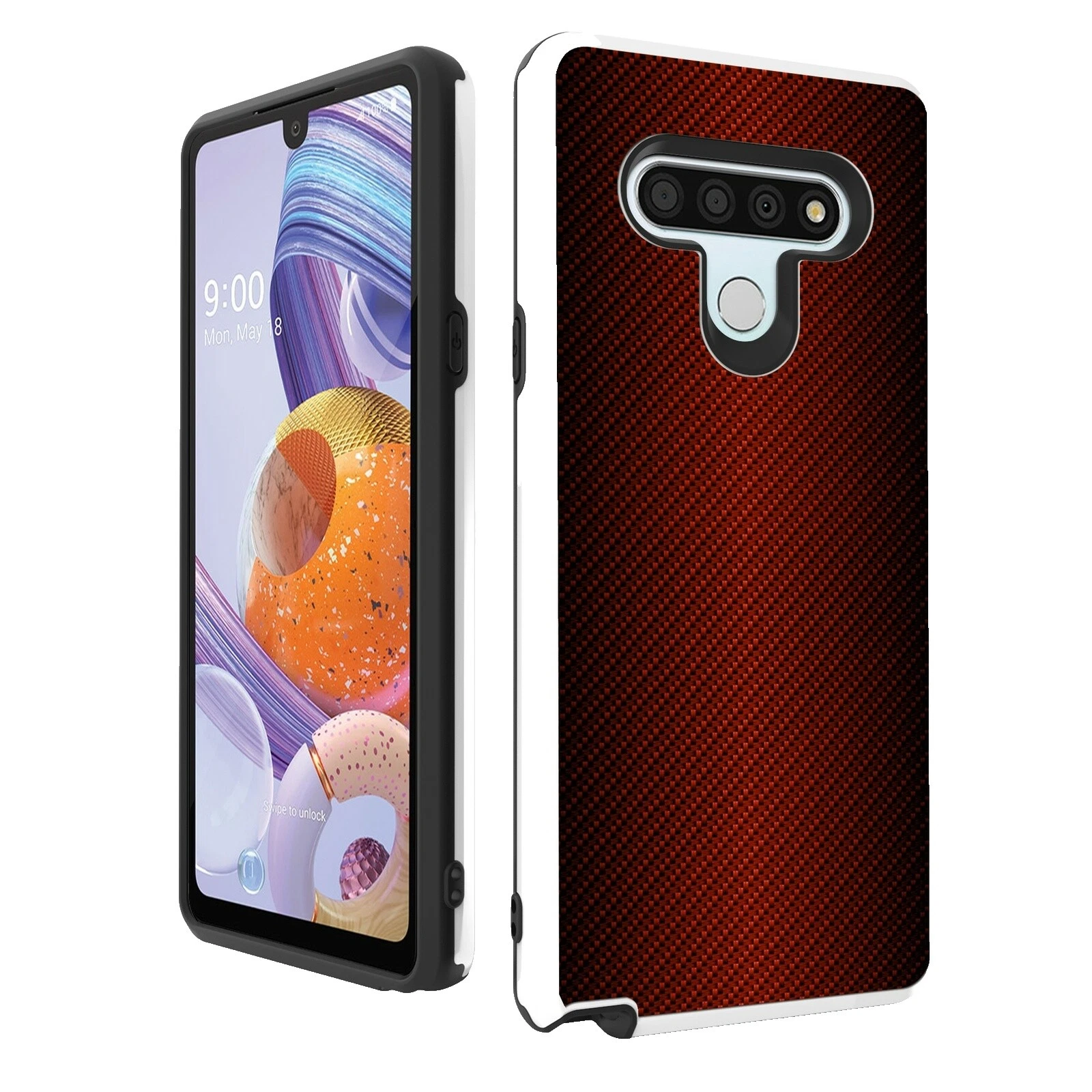 Carbon Fiber Cell Phone Hybrid Cases for LG