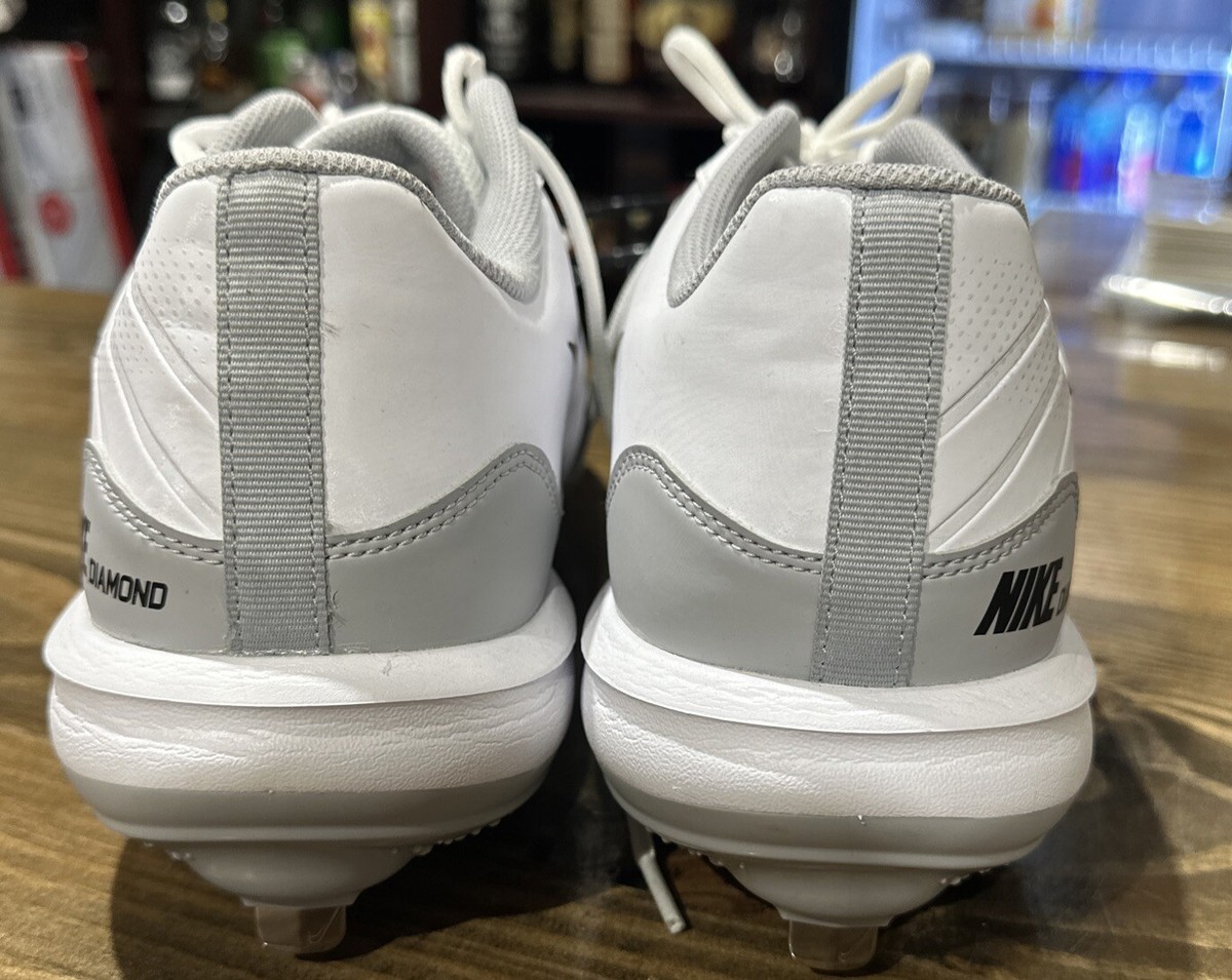 Nike Alpha Huarache Men\'s 14 Baseball Cleats White Varsity 4 Low DJ6516-100 Nike Alpha Huarache Varsity 4 Low Baseball Cleats White  main image 2