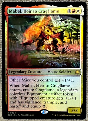 mabel mtg card MTG Mabel, Heir to Cragflame Bloomburrow 0224 Foil Rare