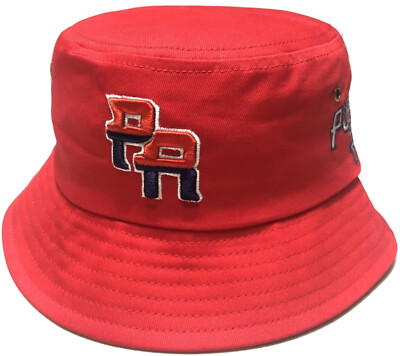 Puerto Rico Bucket Hat Embroidered PR HAT CAP 100% cotton Size S/M ~ L/XL NEW