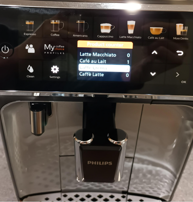 Philips LatteGo 5400 series EP5446/70 Bean To Cup Coffee Machine Silver