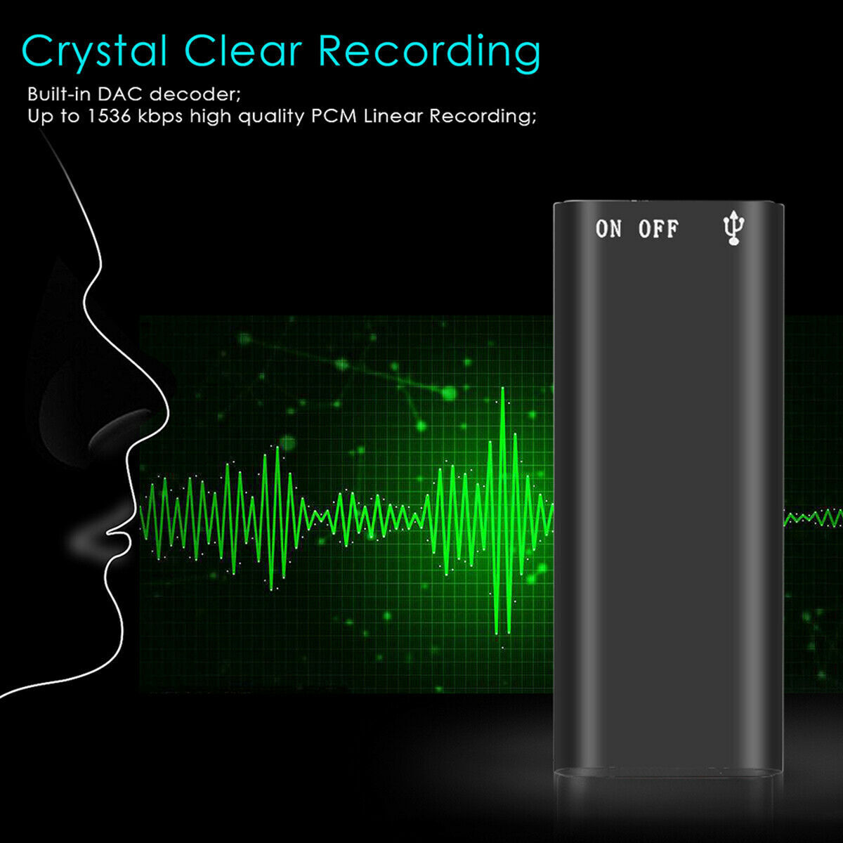 Mini Spy Hidden Audio Recorder Voice Activated Office Listening