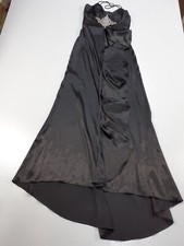 Morgan Black Evening Dress Women UK 10 Satin Long Ballgown Party