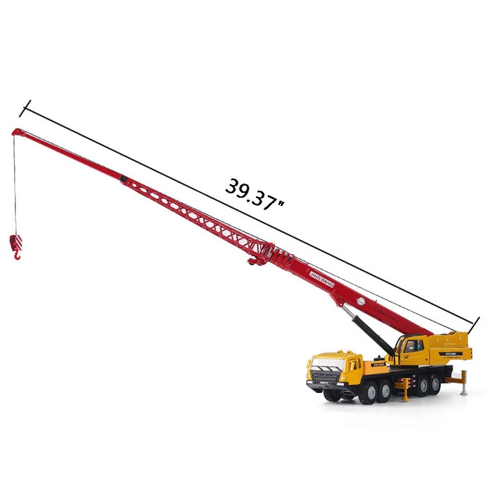 1:50 Mega Crane Truck Toy Diecast Construction Vehicle Kids Toys For Boys Red - Image 3 of 4