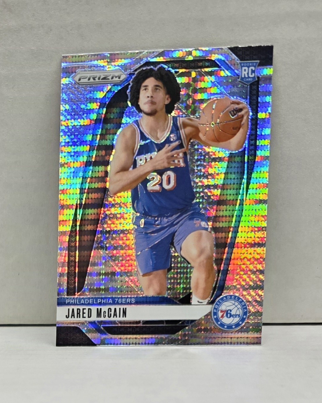 JARED MCCAIN 2024-25 Prizm HYPER PRIZM #222 ~ 76ers ROOKIE