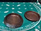 Rare Sterling Silver over Bronze Otto Heintz for Burroughs of Detroit Ashtrays — photo 3