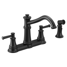 Moen 7255BL Matte Black Two-Handle Kitchen Faucet