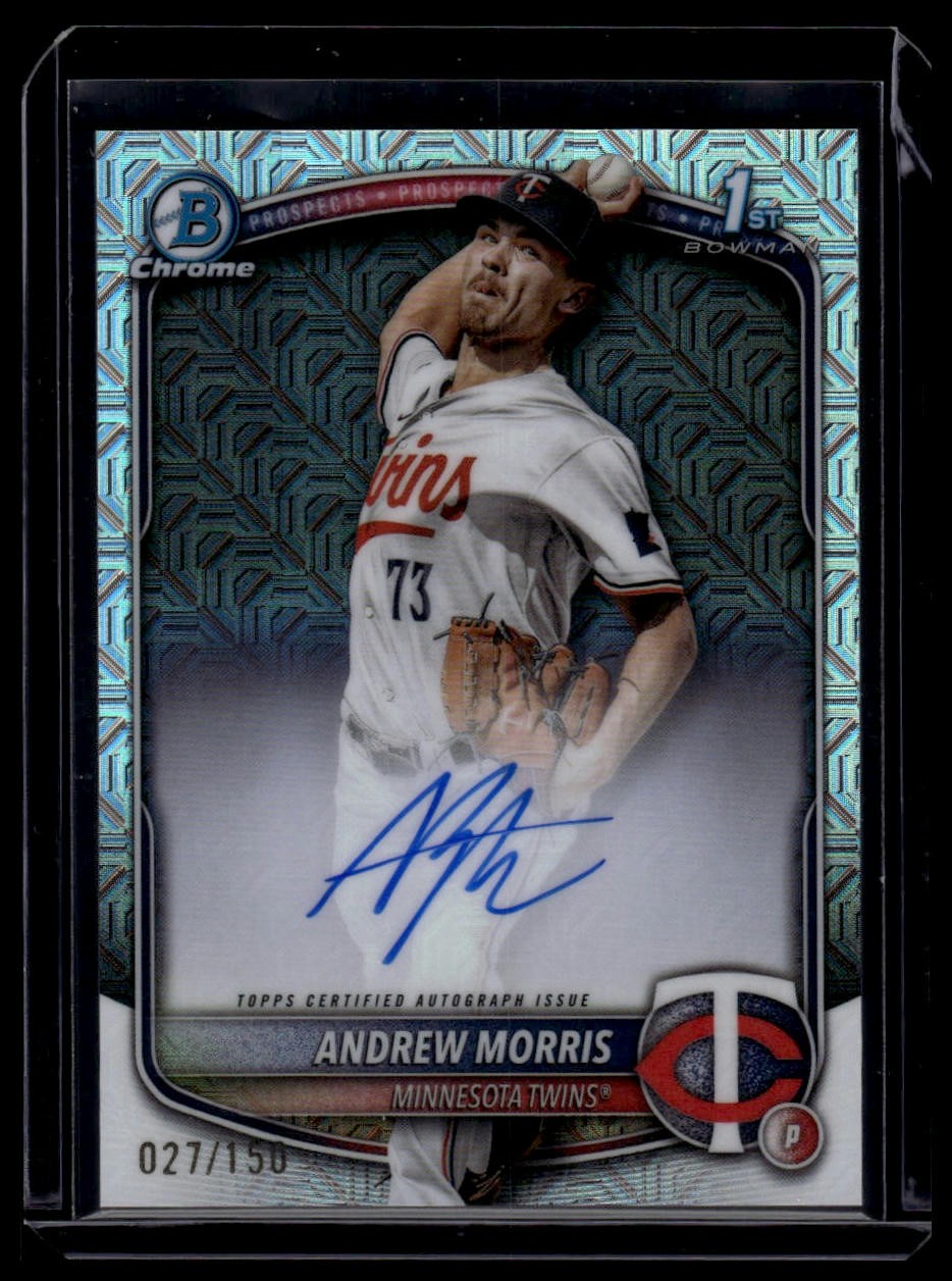 2025 Bowman #CPA-AMO Andrew Morris Chrome Auto HTA Choice Refractor #/150