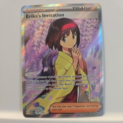 Erika s Invitation 196/165 Special Illustration Rare   151, Near Mint, Toploaded