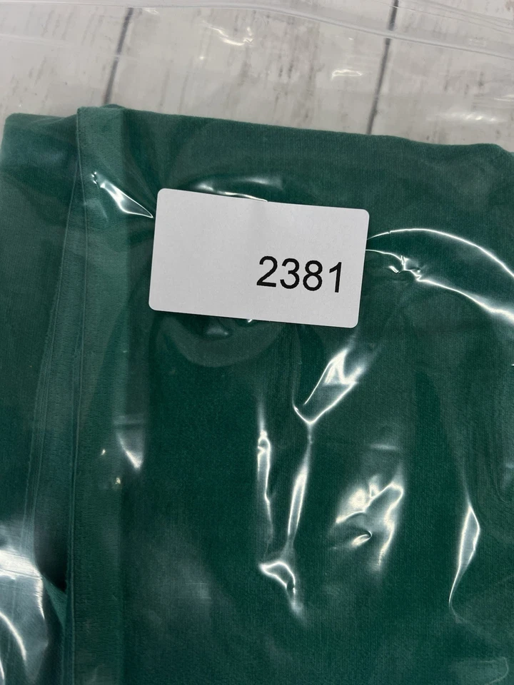 Vintage Green Teal Velvet Velour Polyester Fabric 35x40 Wide Low Pile Unbranded - Image 4 of 4