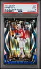 2024 Panini Select -Concourse Drake Maye #27 Black & Blue Shock Prizm (RC) PSA 9