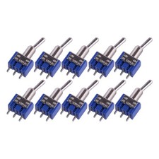 10PC SPDT Guitar Mini Toggle Switch 2 Position ON/ON 3 PIN Car/Boat Switches New