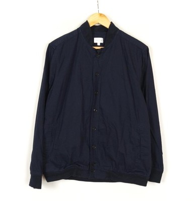 GANT Rugger Herren Bomberjacke Größe M Baumwolle Schwarz Button Down Rippbünd...