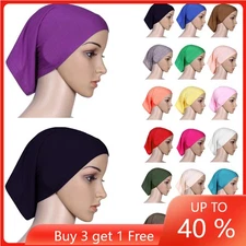 Muslim Women Under Scarf Inner Cap Tube Bonnet Neck Cover Hats Hijab Head Wrap