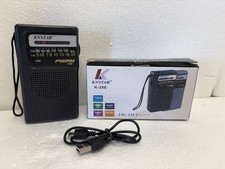 KNSTAR K-266 FM/AM AA/USB Powered pocket radio, built in speaker, New In Box