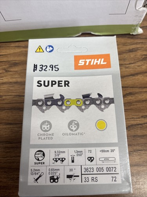 #ad STIHL Oilomatic Rapid Super Saw Chain 20quot; 33RS 72 $24.99