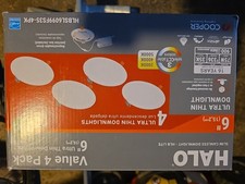 Halo HLBSL6099FS35-4PK LED 6 Ultra Thin Canless Downlight HLB 5000K, 4 Pack