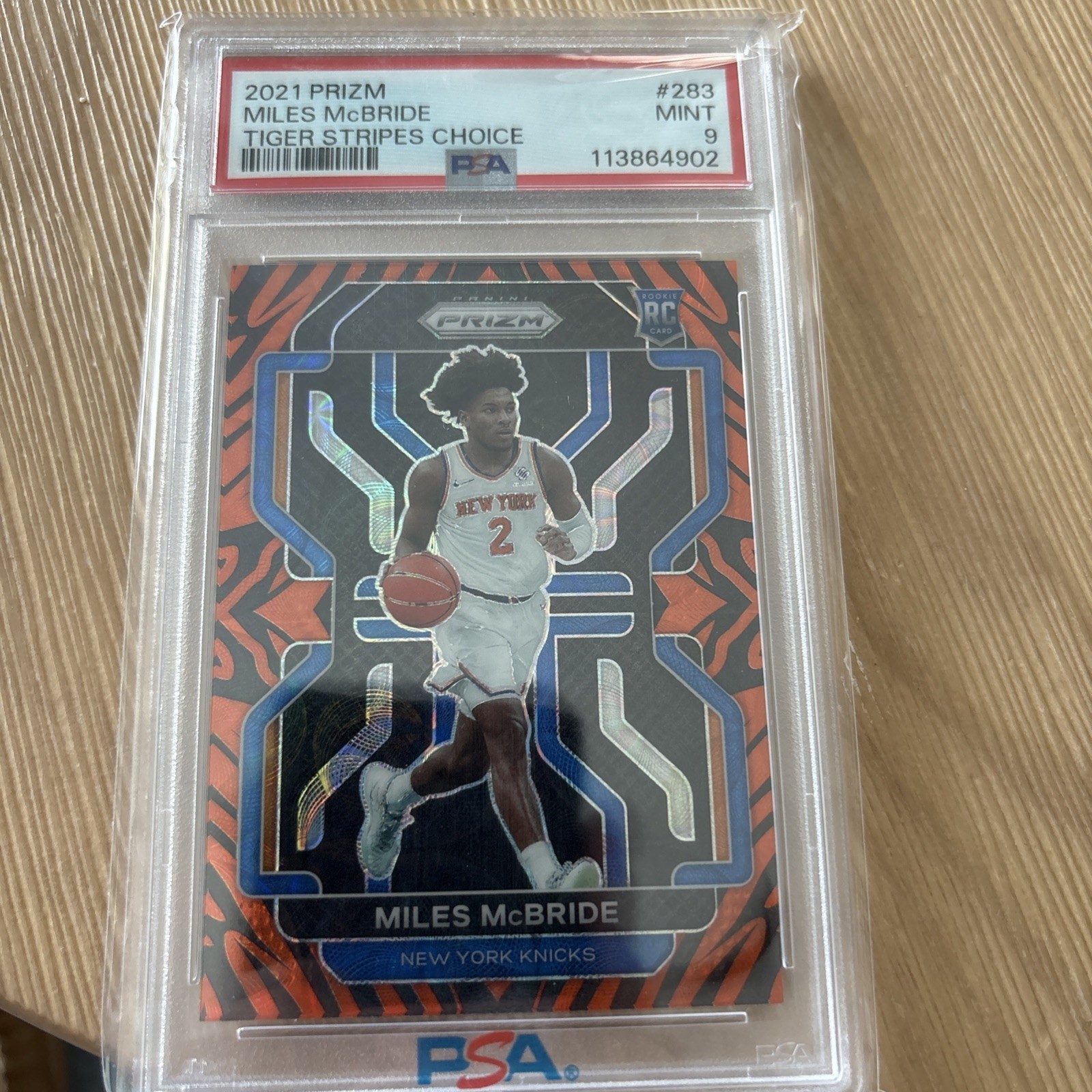 2021-22 Panini Prizm - Miles McBride #283 Choice Tiger Stripes Prizm (RC)
