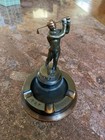Cast Metal Cigarette / Cigar Ashtray Golfer Statue Personalized Golf Trophy — photo 1