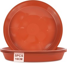 vsshe 5 Pack Plant Saucers, 16cm Round Plants Pots Trays, Heavy Duty Garden Pla