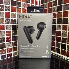 Image of Mixx StreamBuds Air 4 True Wireless Earbuds Black 18HR